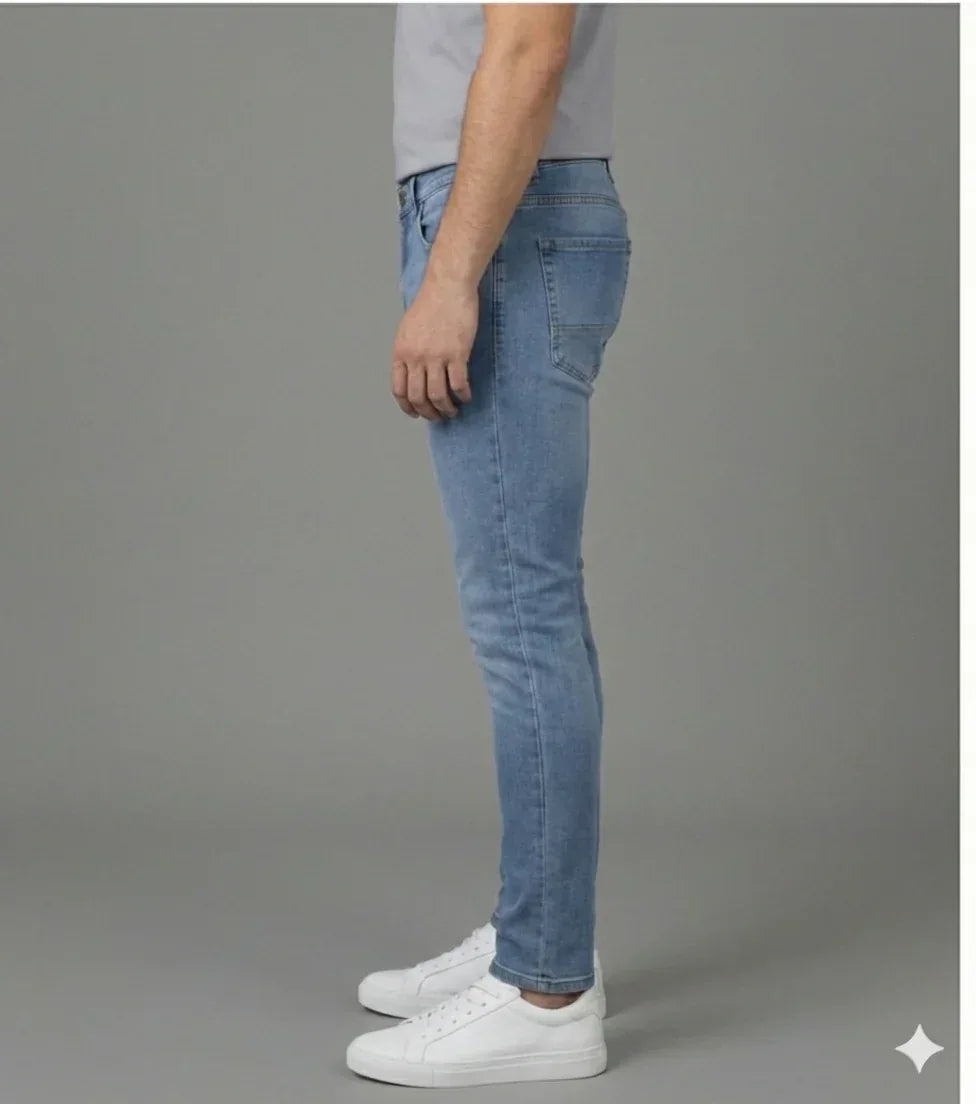 Essential Slim-Fit Light Wash Blue Jeans - VIVA ENTERPRISES 