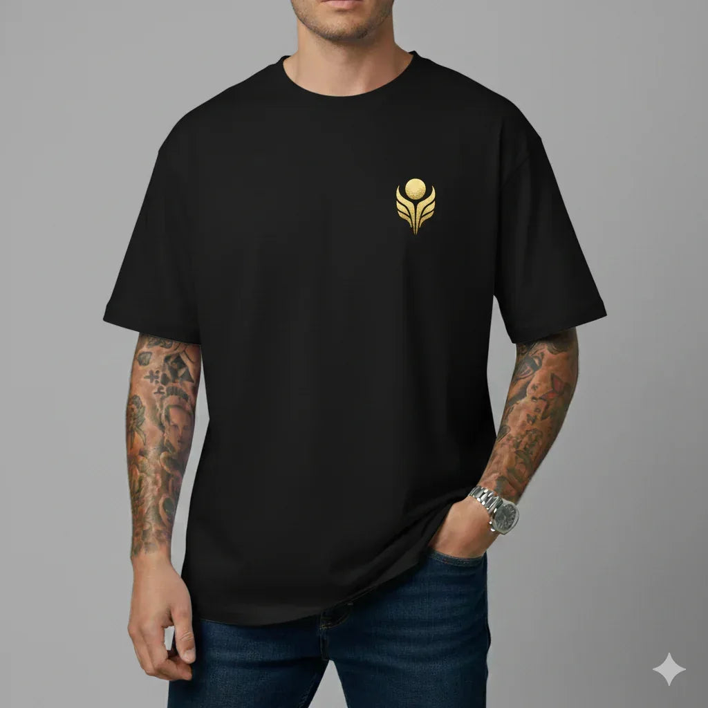 Golden Tribal Crest Tee - VIVA ENTERPRISES 