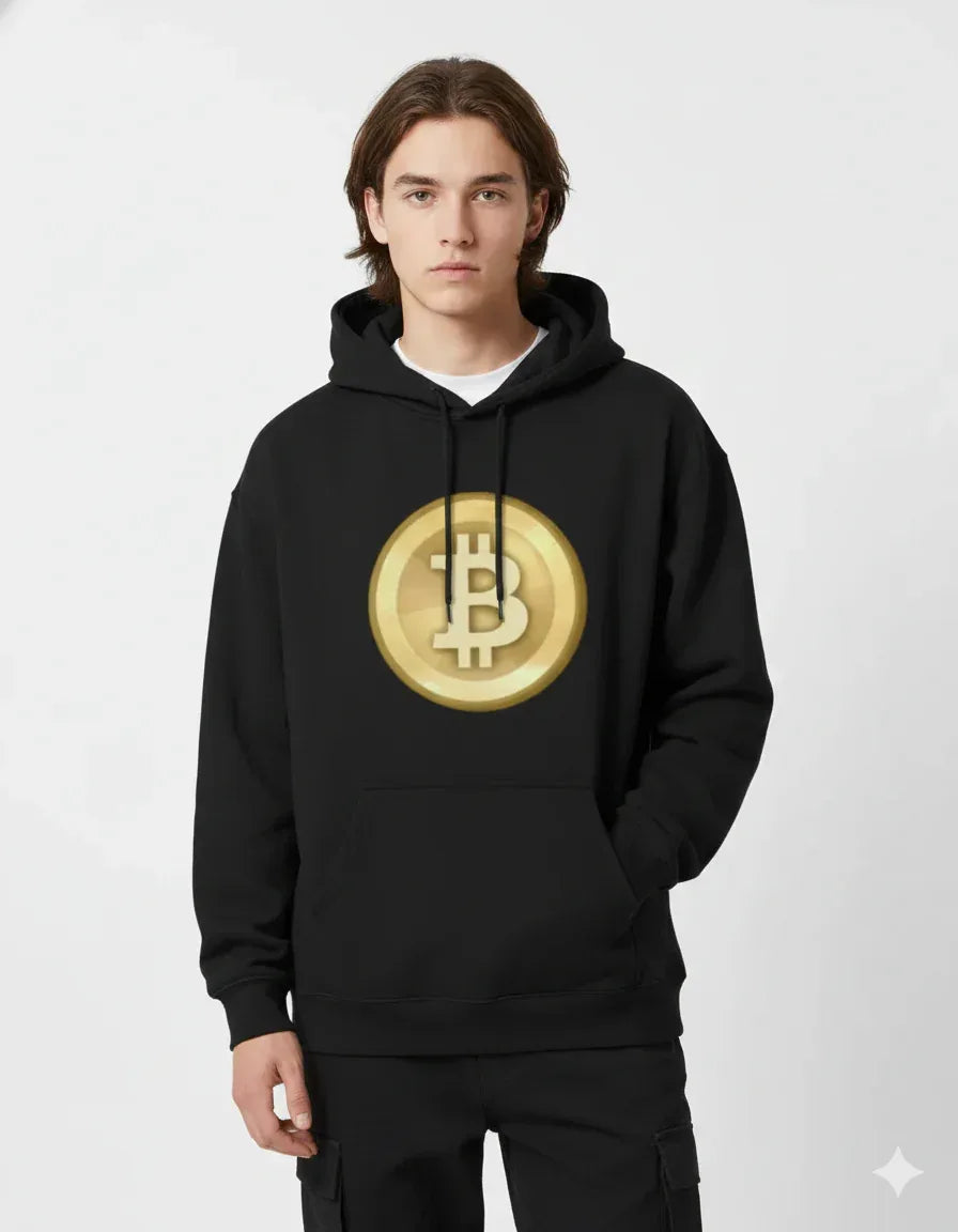 BTC Logo Pullover Hoodie | Cryptocurrency Apparel - VIVA ENTERPRISES 
