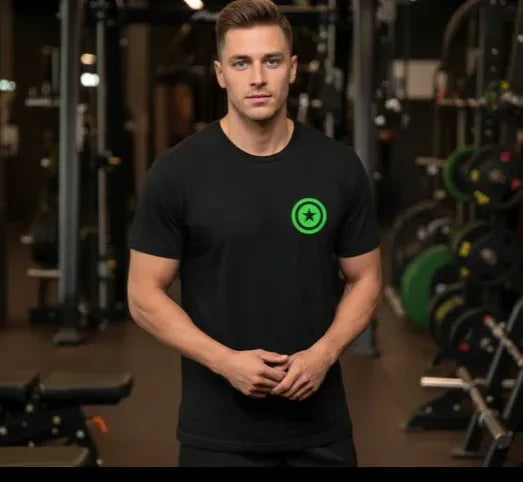 Unisex Basic T-Shirt Round Neck Navi star - VIVA ENTERPRISES 