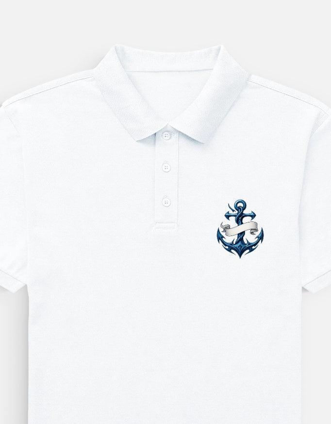 Men's Polo Anchor Graphic Polo Shirt - VIVA ENTERPRISES 