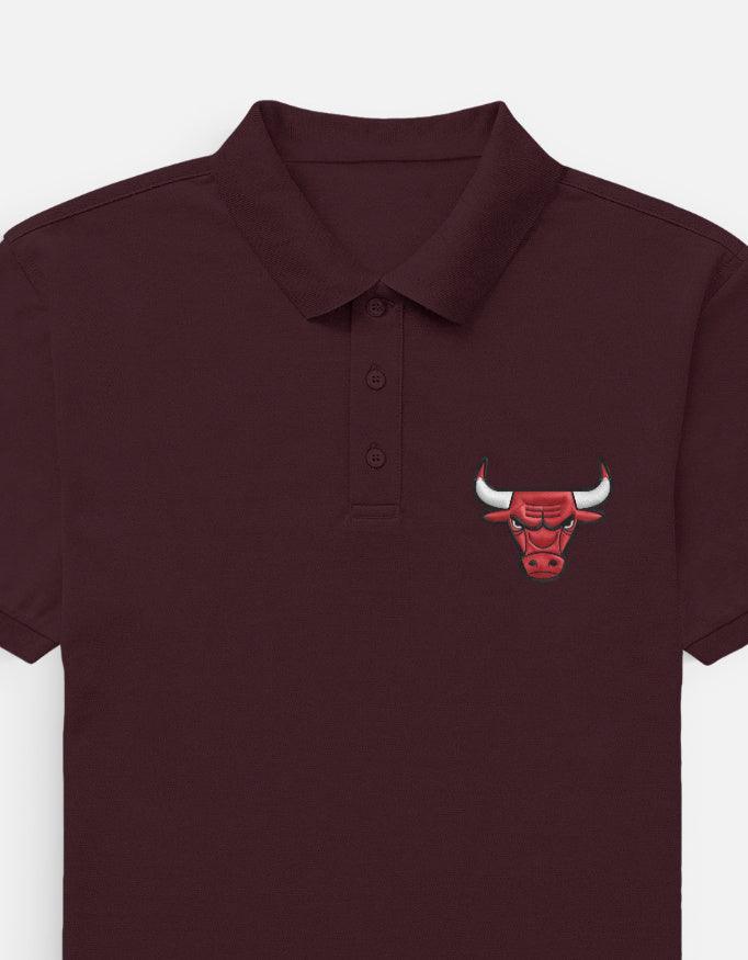 The Crimson Charging Bull Polo – Red & Black Premium - VIVA ENTERPRISES 