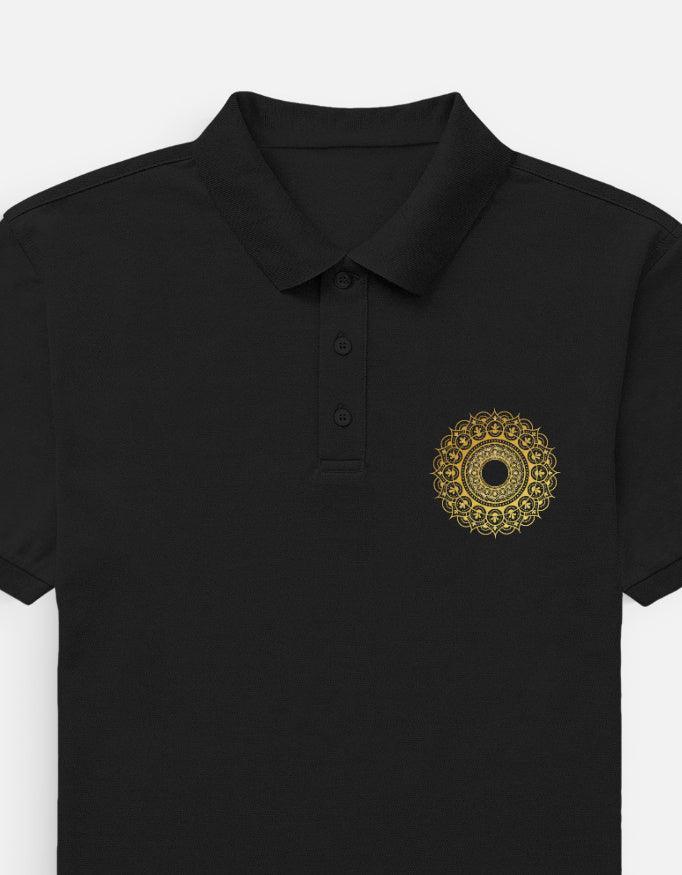 The Golden Zenith Polo - Intricate Circular Pattern - VIVA ENTERPRISES 