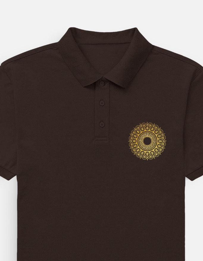 The Golden Zenith Polo - Intricate Circular Pattern - VIVA ENTERPRISES 