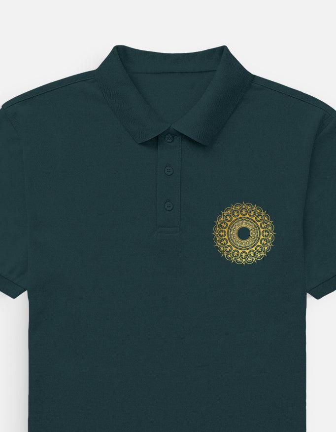 The Golden Zenith Polo - Intricate Circular Pattern - VIVA ENTERPRISES 