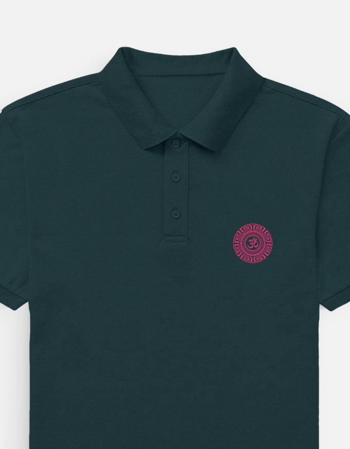The Zen Om Emblem Polo – Pink and Black Premium - VIVA ENTERPRISES 
