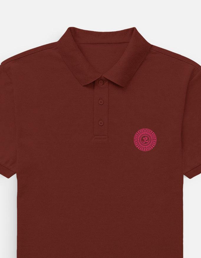 The Zen Om Emblem Polo – Pink and Black Premium - VIVA ENTERPRISES 