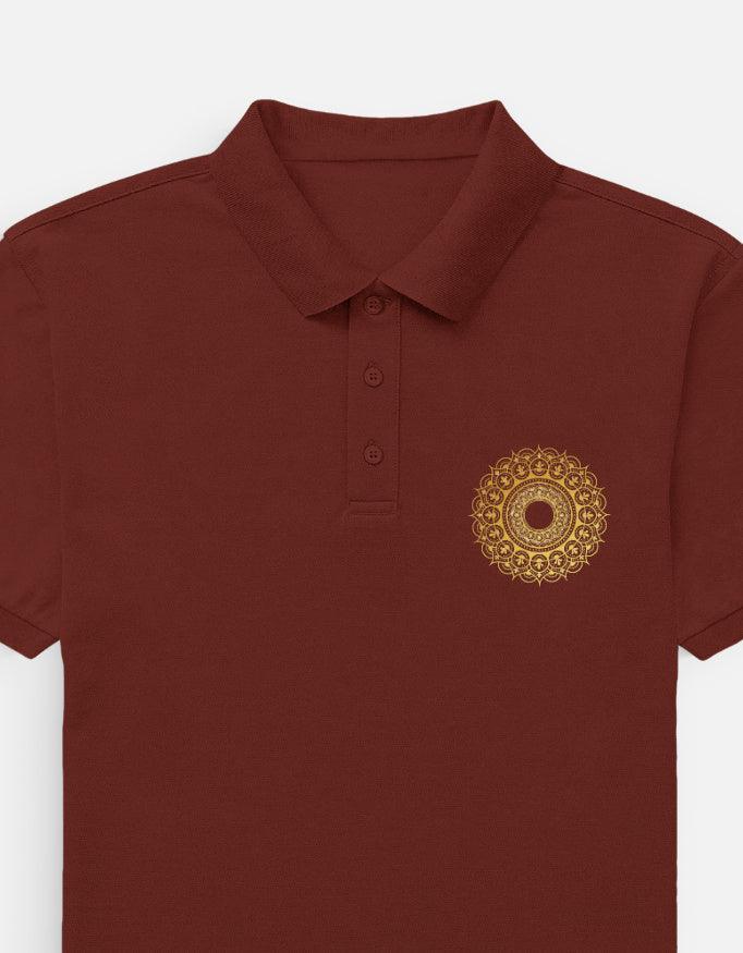 The Golden Zenith Polo - Intricate Circular Pattern - VIVA ENTERPRISES 