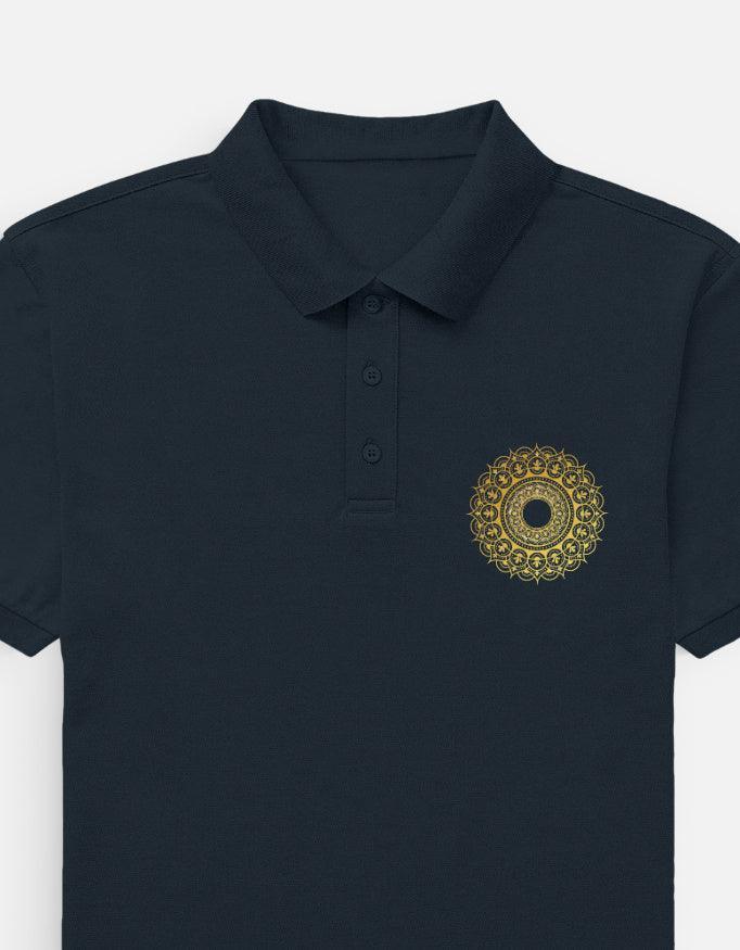 The Golden Zenith Polo - Intricate Circular Pattern - VIVA ENTERPRISES 