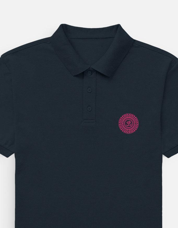 The Zen Om Emblem Polo – Pink and Black Premium - VIVA ENTERPRISES 
