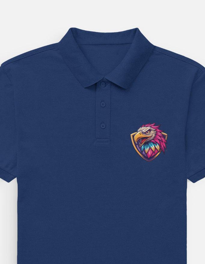 Black Polo with Neon Eagle Logo - VIVA ENTERPRISES 